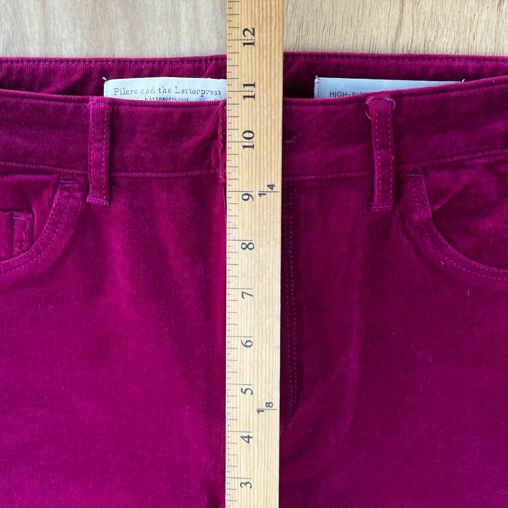 PILCRO AND THE LETTERPRESS CORDUROY HIGH RISE SKINNY JEANS WOMEN’S sz 32 STRETCH - Picture 9 of 11